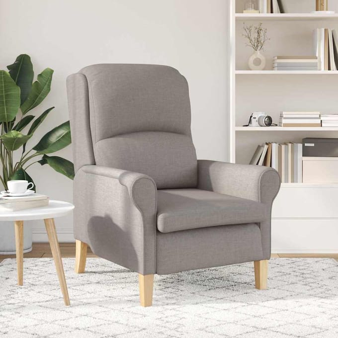 vidaXL - Fauteuil - Taupe - Stof