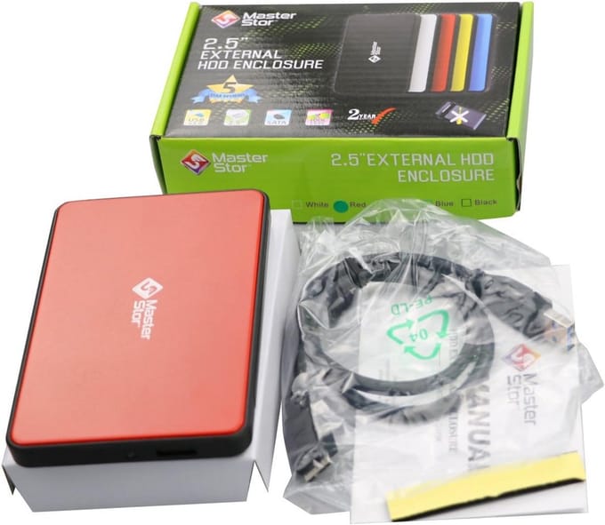 Draagbare Externe Harde Schijf 1TB - 2,5 Inch USB 3.0 voor Mac en PC - Supersnel Rood