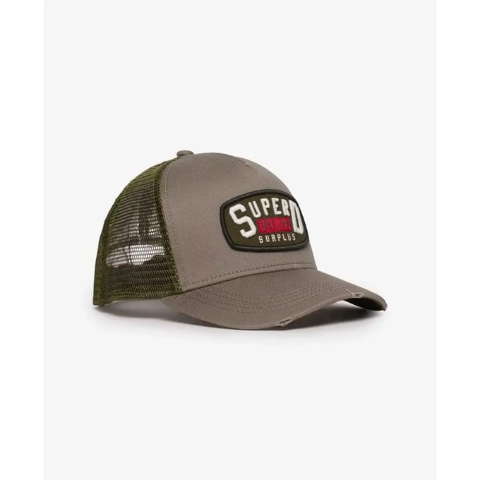 Superdry Dirt Road Cord Truckercap Grijs