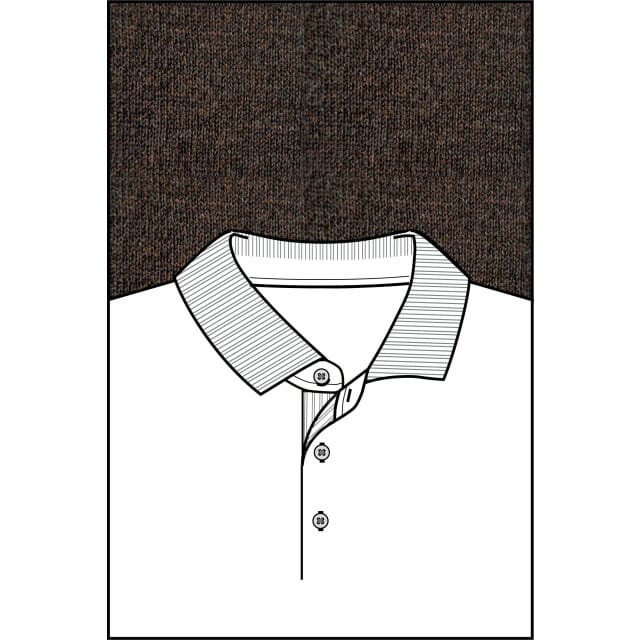 Baileys Polo lange mouw pullover polo collar placke 520063/80