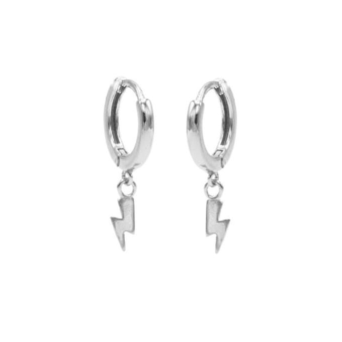 Karma hinged hoops symbool lightning zilver M1955HIN
