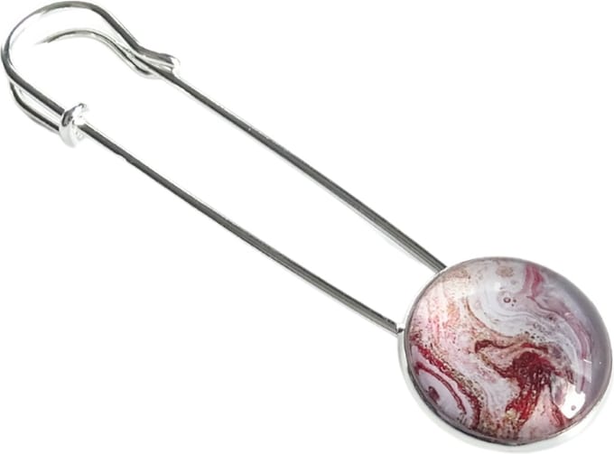2 Love it Marble Rose - Sjaalspeld - Vestsluiting - Lengte 8 cm - Roze