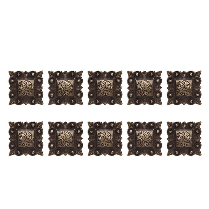 10 Sets Lederen Klinknagels 31mm Vierkante Kop 7mm PH Schroef Multifunctionele Decoratieve Lederen Klinknagels voor black