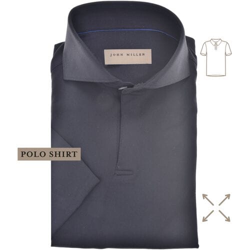 John Miller The Miller Short Sleeve Hyperstretch Poloshirt Donker Blauw / male