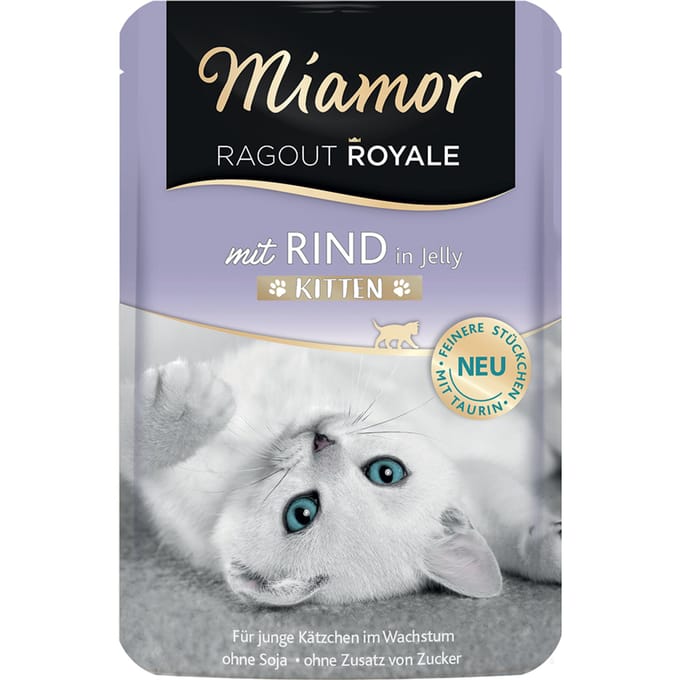 22x100g Ragout Royale Kitten met Rund Miamor Kattenvoer
