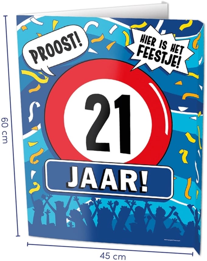Paperdreams - Window Sign - 21 jaar