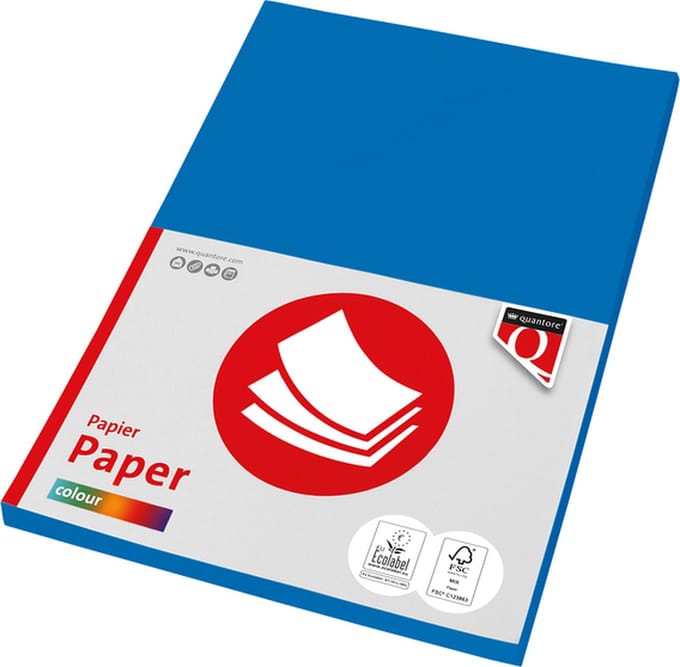 Kopieerpapier quantore col-100 a4 120gr diepblauw