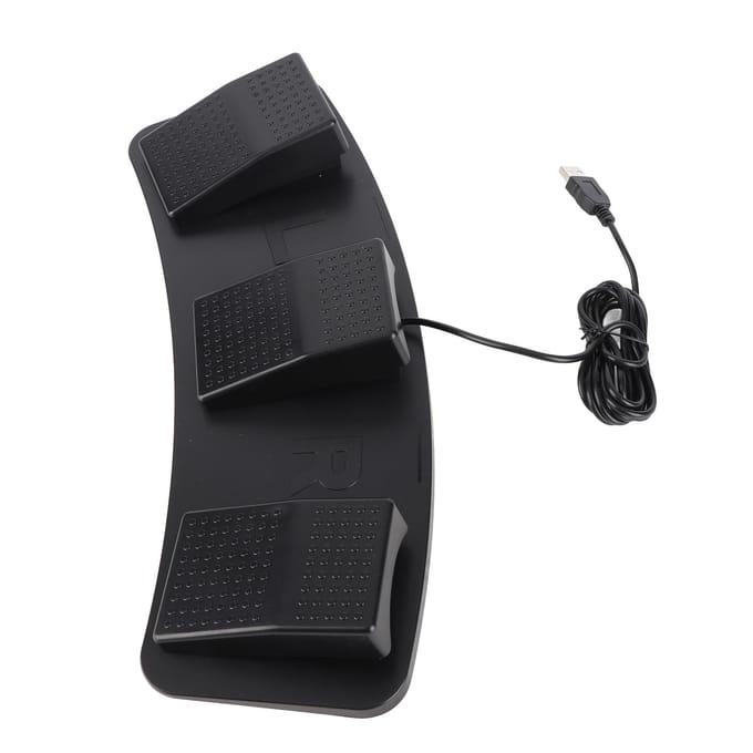 Pédale de commande avec câble d'interface USB, interrupteur à pédale électrique à 3 positions, pièce de connexion informatique black