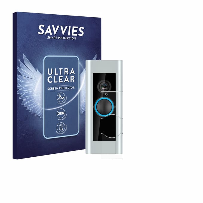 Savvies - Screenprotector voor Ring Video Doorbell Pro (Version 2) - Folie Beschermfolie transparant 18 Stuks