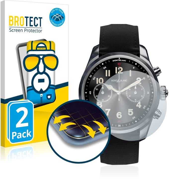 BROTECT - Screenprotector voor Montblanc Summit 2 Plus - Folie Beschermfolie transparant volledig dekking - 2 Stuks