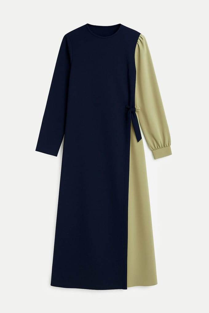 Touché Privé - Jurk in contrastkleuren - Marine - Dames