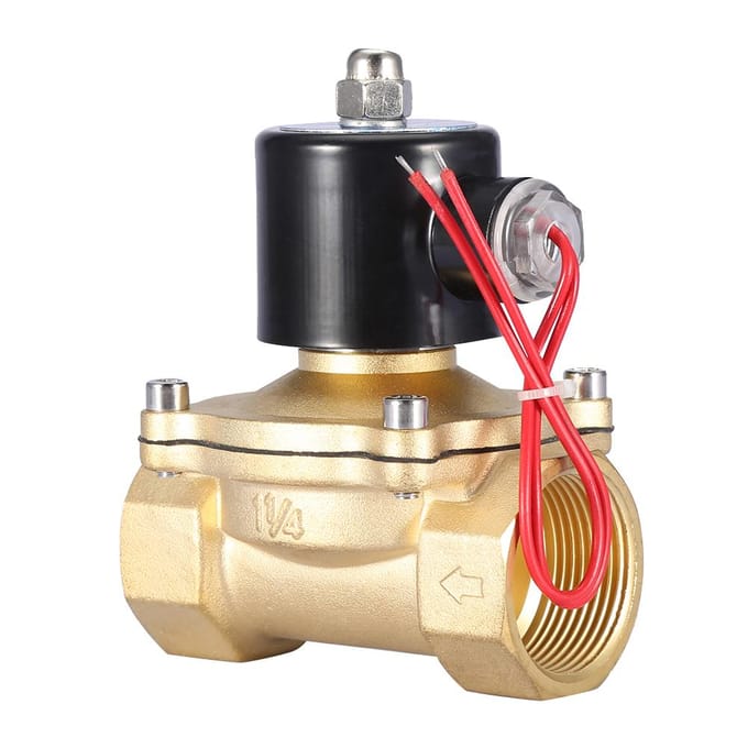 DN32 Normaal Gesloten 2 Posities 2 Wegen Elektromagnetische Magneetklep AC 220V 114