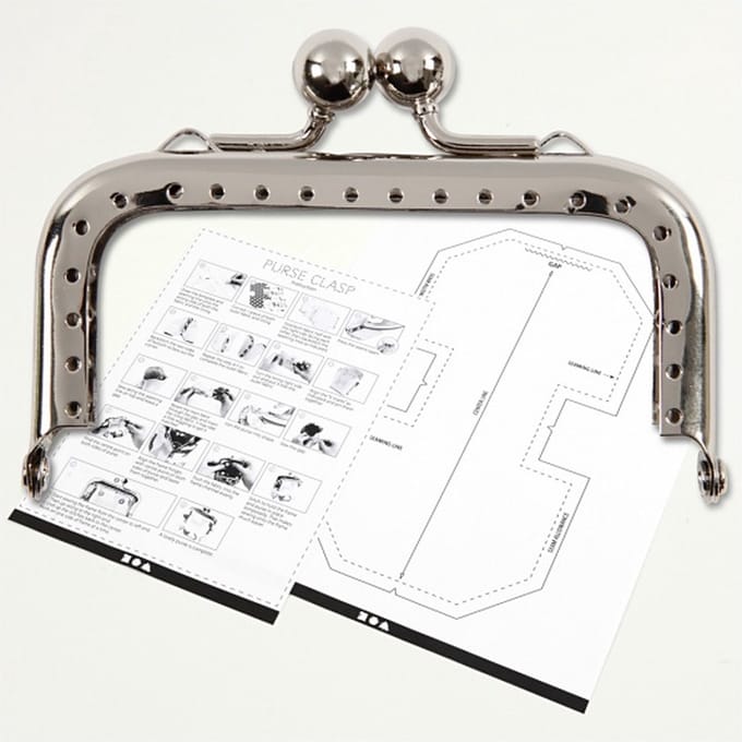 Portemonnee Gesp Kit 8 cm Zilver