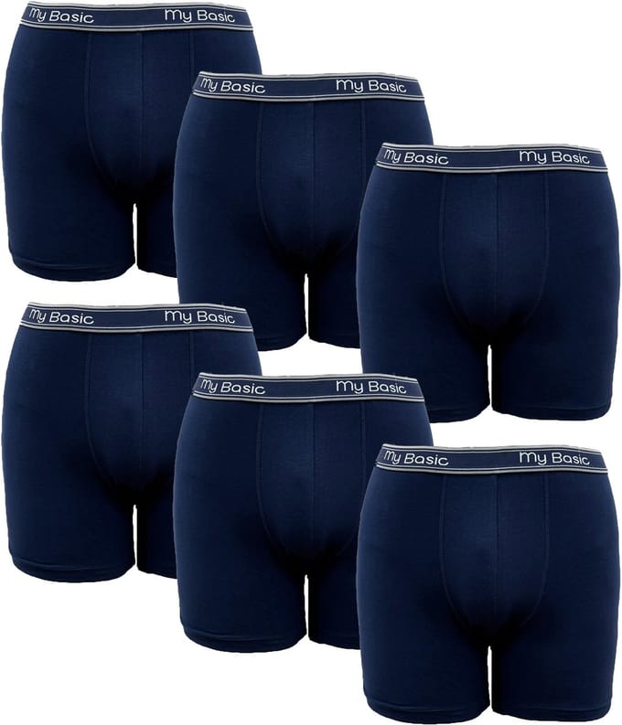 After Eden My Basic Mens boxer 6-pack Heren onderbroek - Navy - Maat S