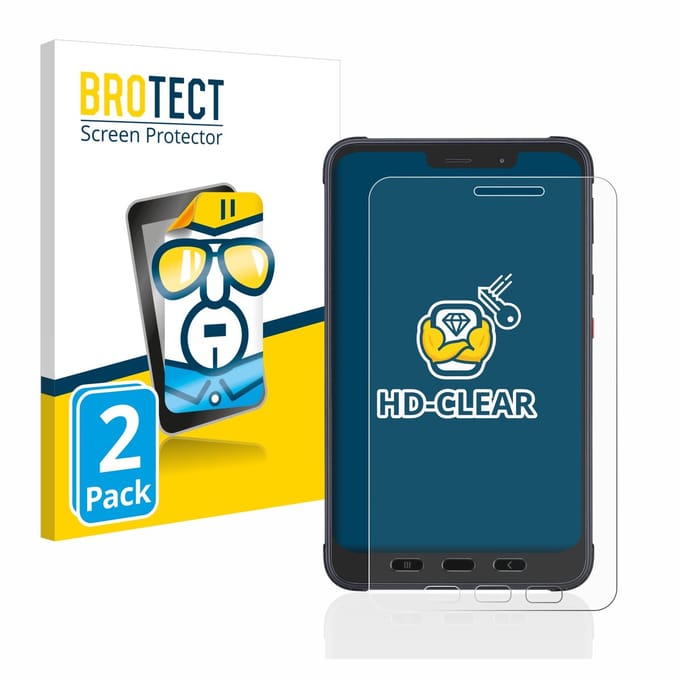 BROTECT - Screenprotector voor Samsung Galaxy Tab Active 3 Enterprise Edition LTE - Folie Beschermfolie transparant 2 Stuks