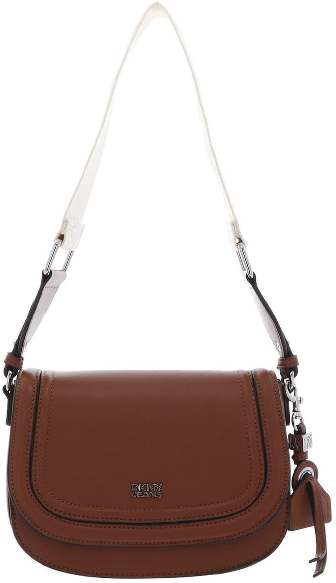 DKNY schoudertas Nia Flap Shoulder Bag Saddle1 bruine