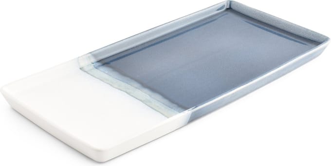Salt & Pepper Serveerschaal 14x32cm blauw Flow (Set van 2)