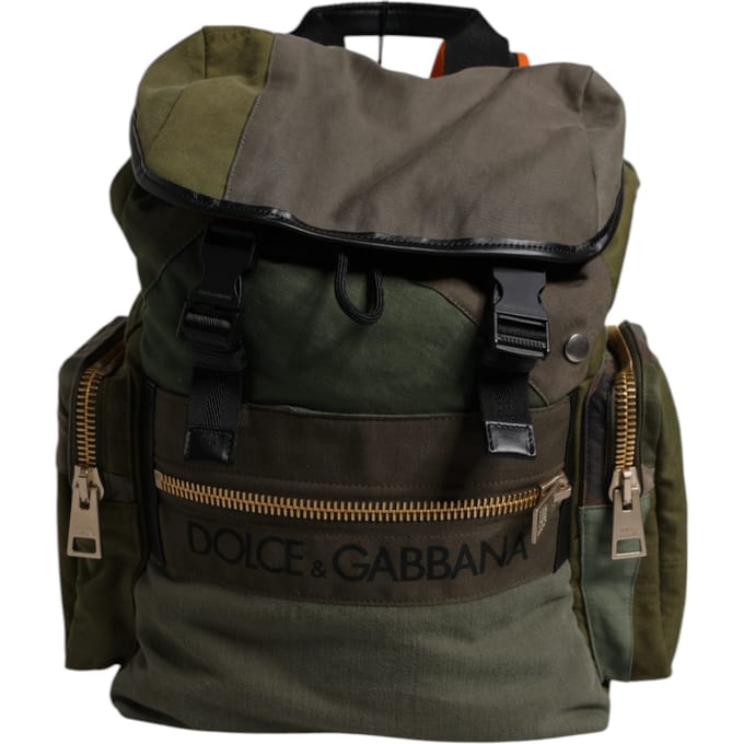 Militaire Groene Patchwork Reisrugzak
