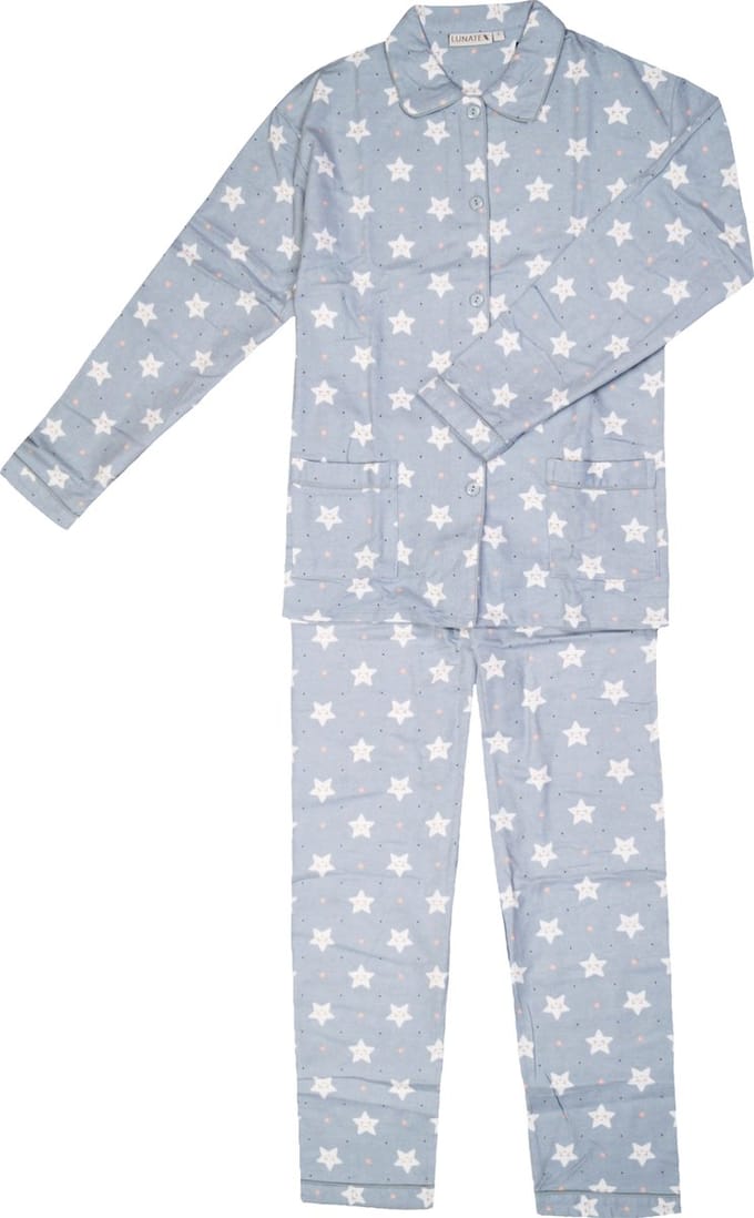 Cocodream Dames katoen flanel Pyjama met print Grijs - maat XL