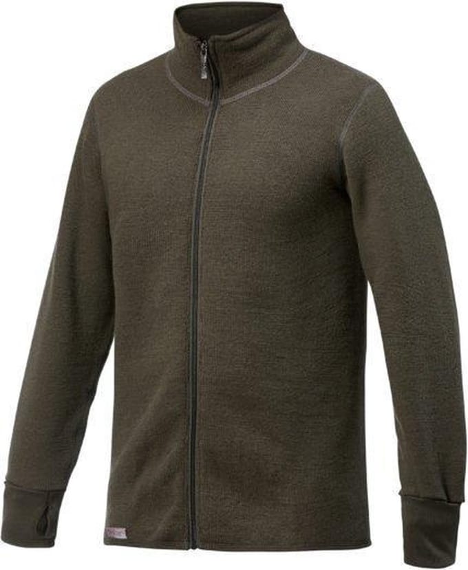 Woolpower Merino Mid Layer Full Zip Jacket 600 - Pine Green