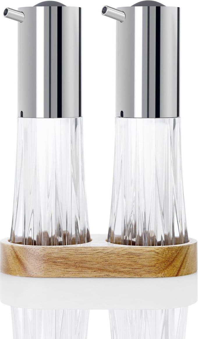Olie -en Azijn Set met Houder, 75 ml, Acryl - AdHoc | Menage Crystal