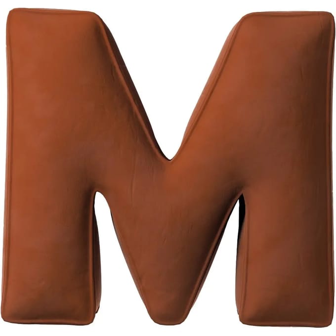 Kussen letter m Yellow Tipi Posh Velvet
