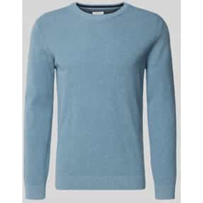 Regular fit gebreide pullover van puur katoen