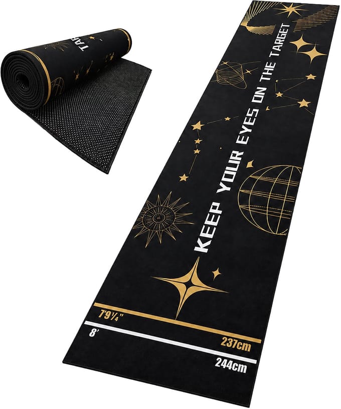 Dartmat - 60x260 cm - eyes on the target - antislip