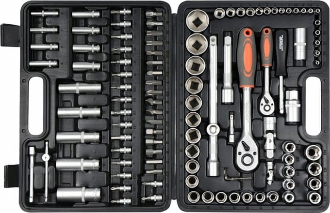 Sthor 58685 Serie - Dopsleutelset - 1/4" en 1/2" - 108 Stuks - Chroom-vanadiumstaal