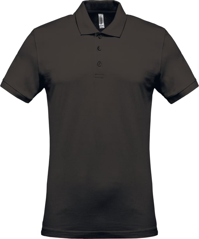 Kariban Piqué-herenpolo korte mouwen K254 - Dark Grey - S