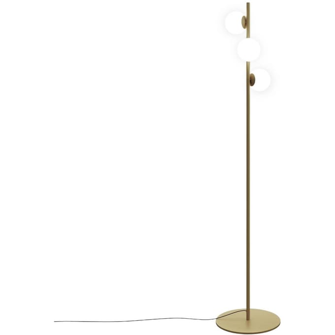 LEDS-C4 LED vloerlamp Perlina, hoogte 170 cm, goudkleurig