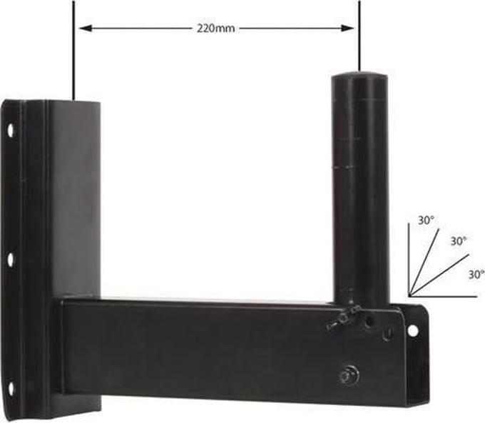 HQ-Power Montagebeugel, voor luidsprekerkast, max. last 25 kg, metaal, zwart