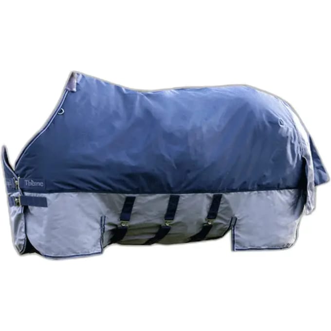 Equitheme Tyrex 600 D Belly Belt Polyfil 300g Uitloopkleed Blauw 183-135 cm