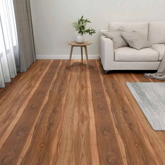 vidaXL - Vloerplanken - Donker - hout - 5,11 - m² - 55 - st - PVC