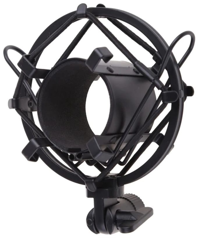 WiseGoods Premium Shock Mount - Spin Bevestiging Voor Studio Microfoons - Microfoon Houder - Vlog - Streaming Accessoires - Zwart