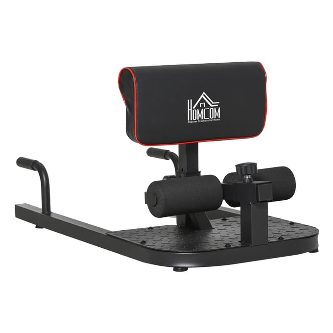 Homcom 3-En-1 Profundo Sissy Squat Para Ejercicios Abdominales Tablero Supino Multifuncional