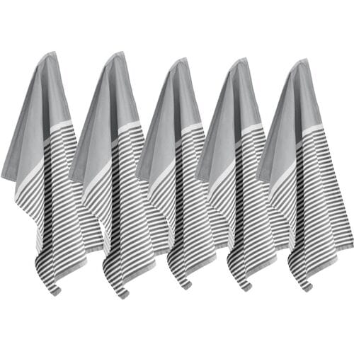 Byrklund Theedoek Dry Dishes Grijs - Set van 5 - 100% Katoen - 50x70 cm