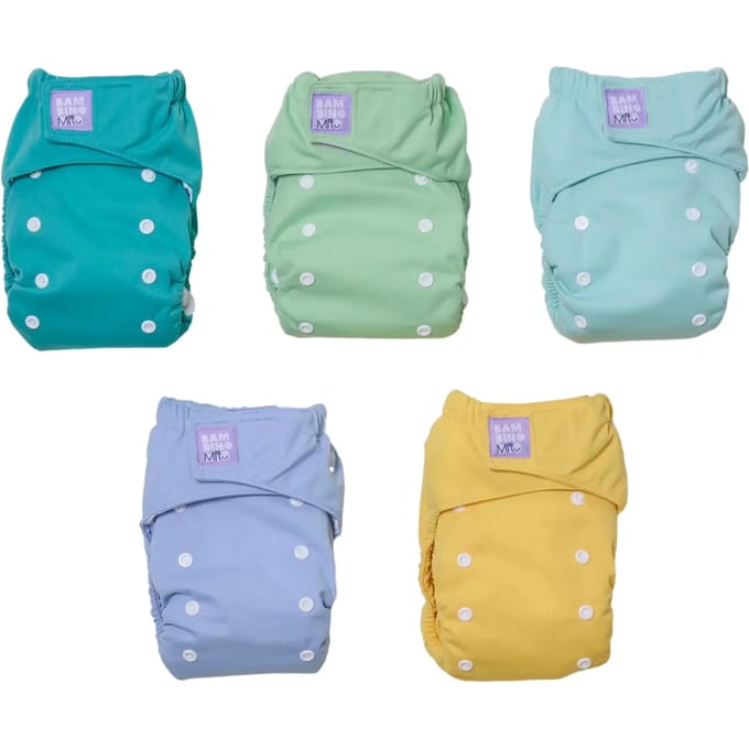 Revolutionaire wasbare luier Bambino Mio Pastel (x5)