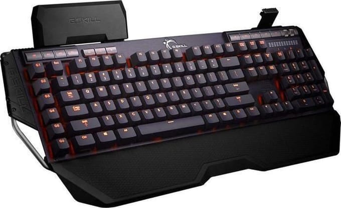G.Skill - Ripjaws KM780MX Rood LED - Gaming Mechanisch Toetsenbord - Bruin Switch - Qwerty US - Mechanical Red Backlight Keyboard