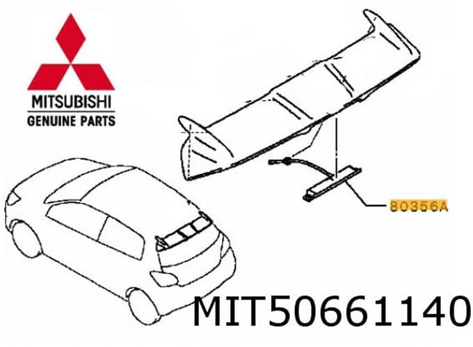 Mitsubishi Space Star (2/13-) derde remlicht Origineel! 8334A124