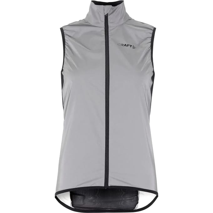 Craft Adv Essence Lumen Mouwloos Fietswindjack Dames - Zilver Reflecterend | Maat: M