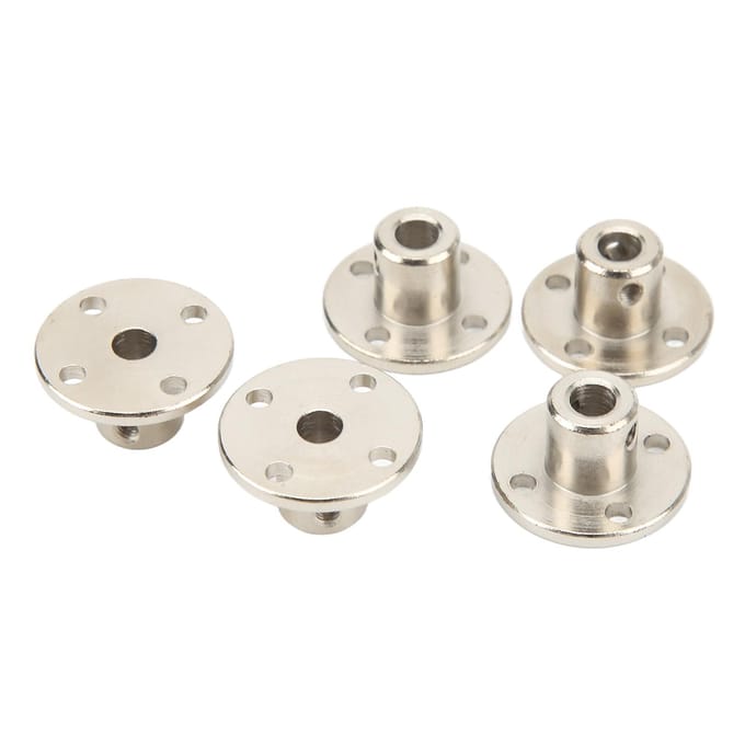 5 STKS RC Leidingschacht Koppeling 5 mm Binnendiameter Staal RC Flenskoppeling Connector voor Motor white