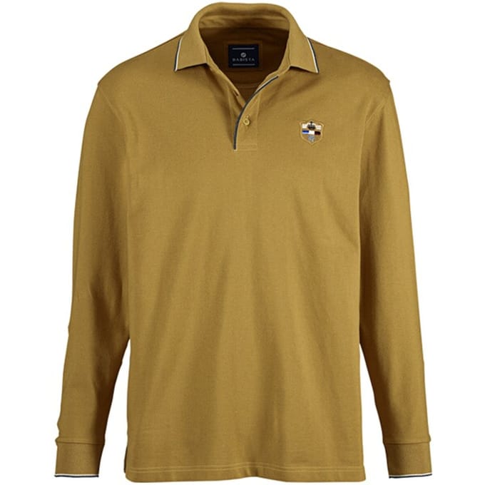 Babista herren Poloshirt Met Lange Mouwen - 50 - donkergeel - Plus Size