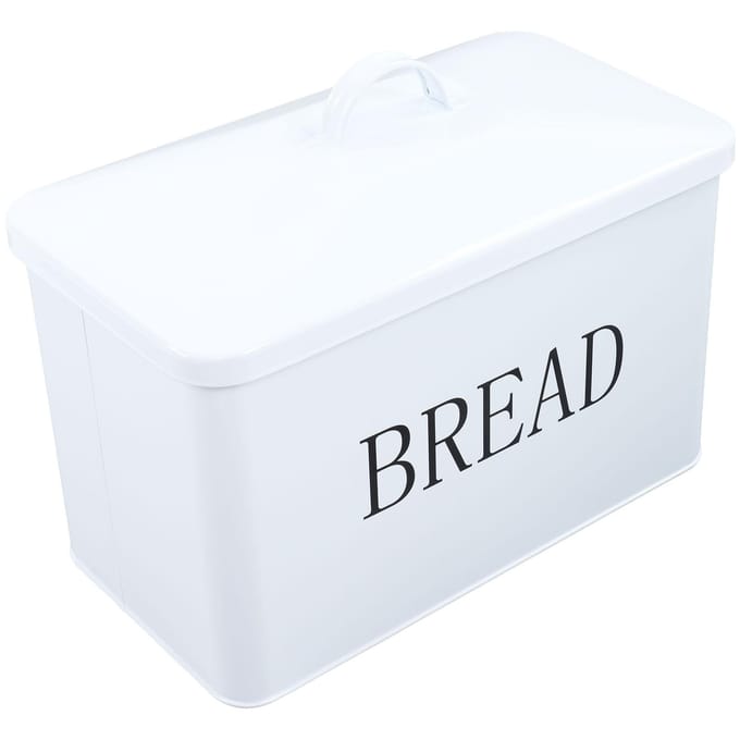 Petite Boîte à Pain Grande Capacité Sûre Inodore Design Compact Poignée Portable Base Antidérapante Pain white