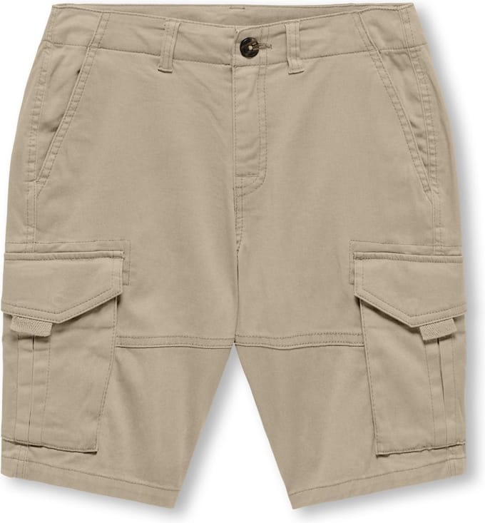 ONLY KOBMAXWELL CARGO SHORT PNT NOOS Jongens Broek - White Pepper - Maat 176