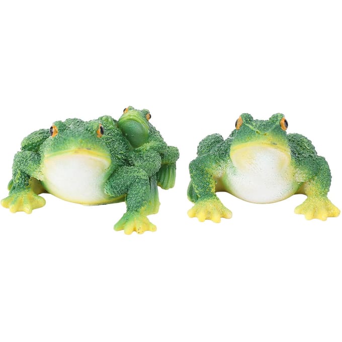 Kikkerbeeld Tuindecor Hars Weerbestendig Buiten Kikkerbeeld Gazonornament voor Binnen Buiten 1 Pair