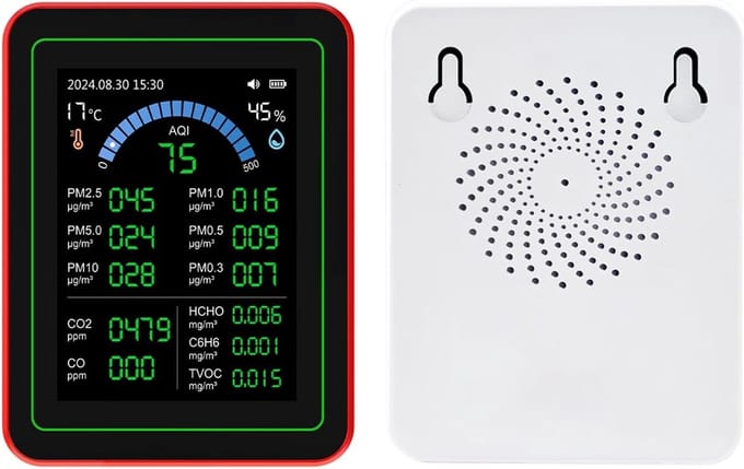 Luchtkwaliteitsmeter - Luchtkwaliteitstester - Binnenlucht Meten - 18 In 1 Detector - 2.8 Inch HD Scherm