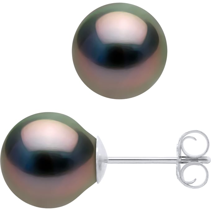 Oorbellen Tahitian Pearl Oval 8-9 mm 925