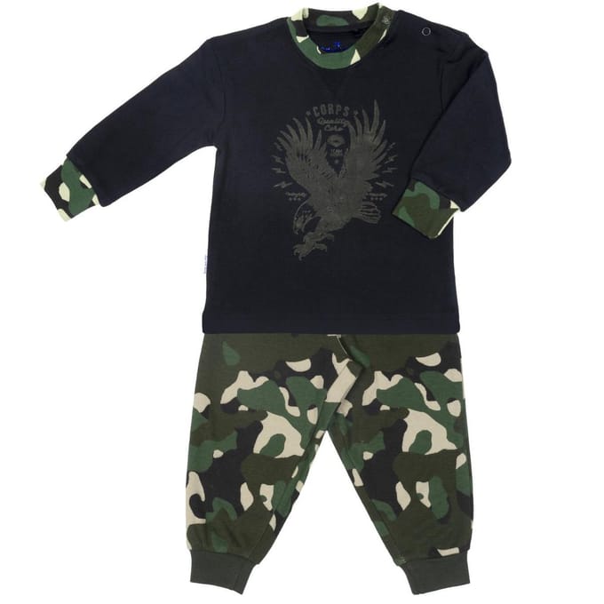 Frogs and Dogs - Pyjama Adelaar - Blauw / Groen - Maat 98 - Jongens