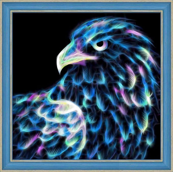 Neon Adelaar 25x 25 cm